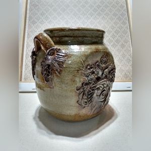 Winchell Handmade embossed pottery vase